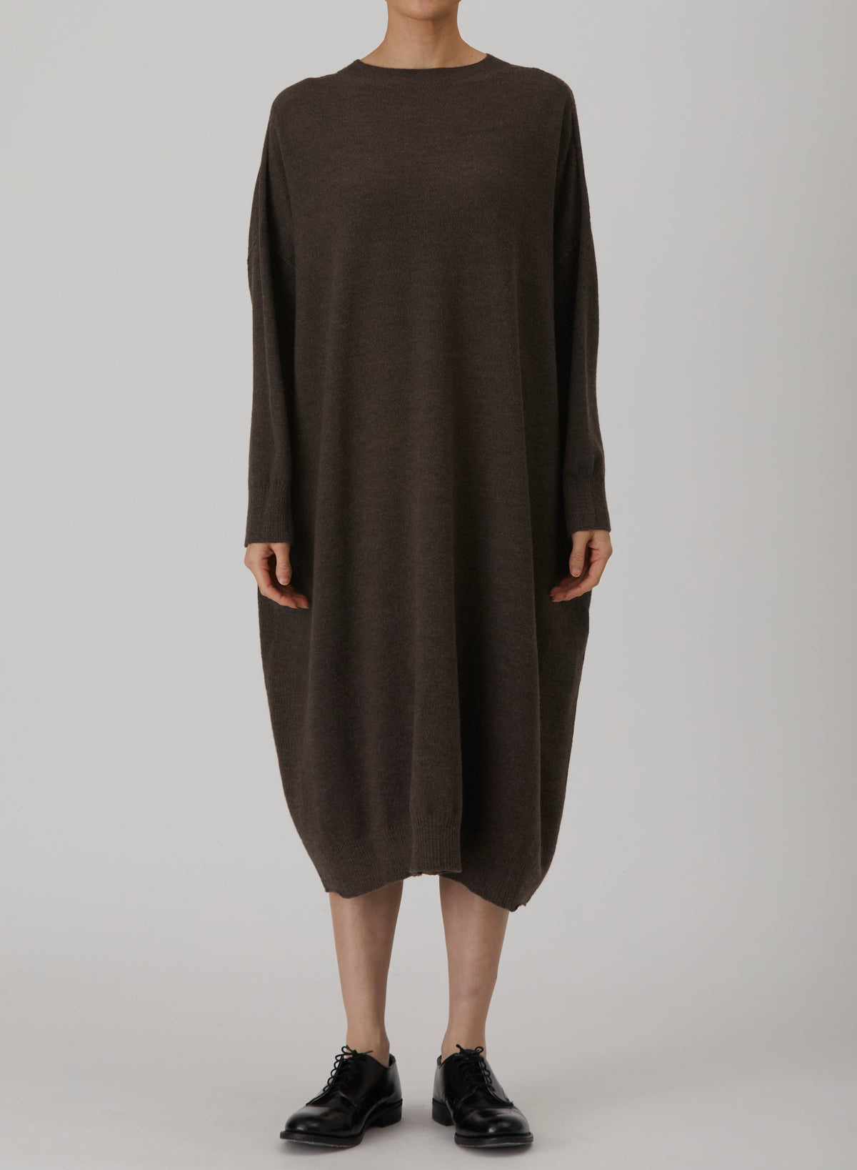 pas de calais | Airy Merino Wool Patterned Panel Switch Dress