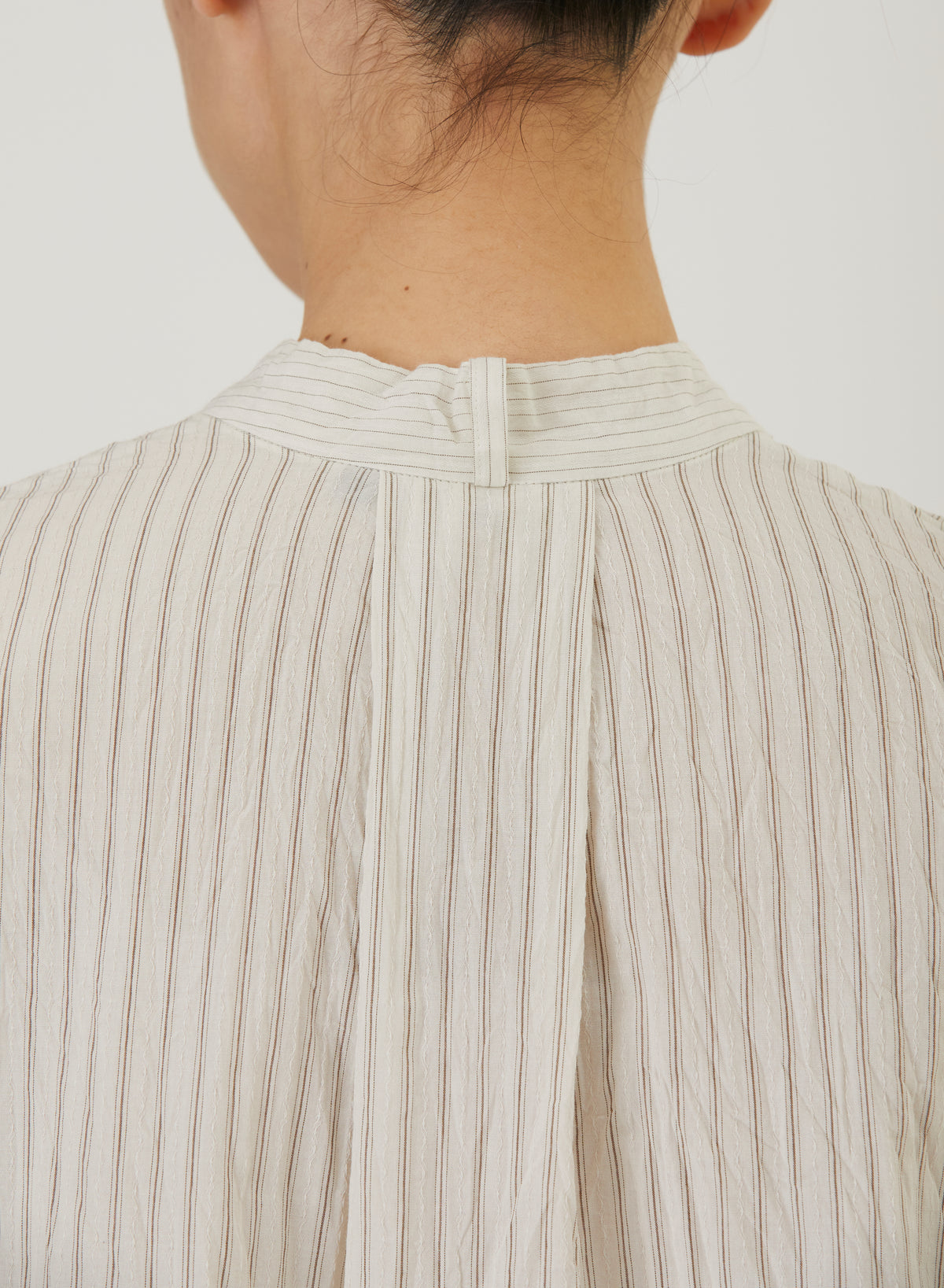 pas de calais | Organic Cotton Dobby Stripe Bow Tie Blouse