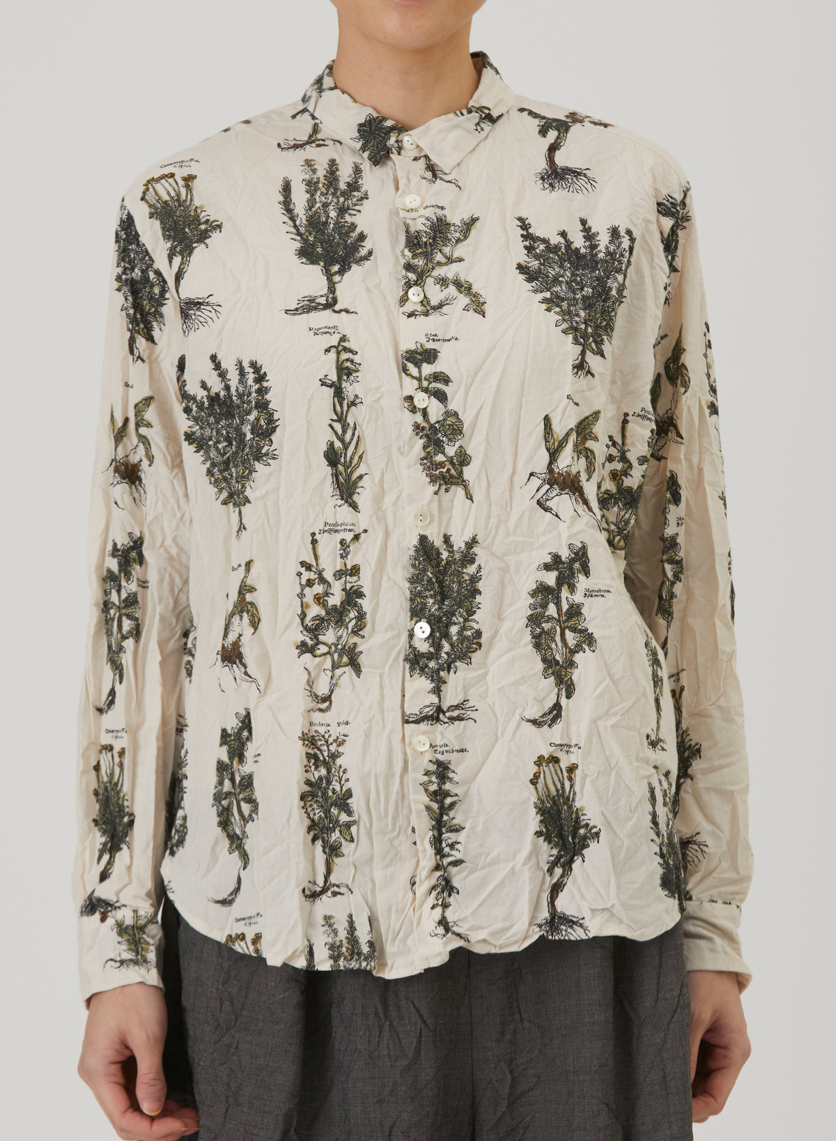 pas de calais | Relax Herbal Print Shirt