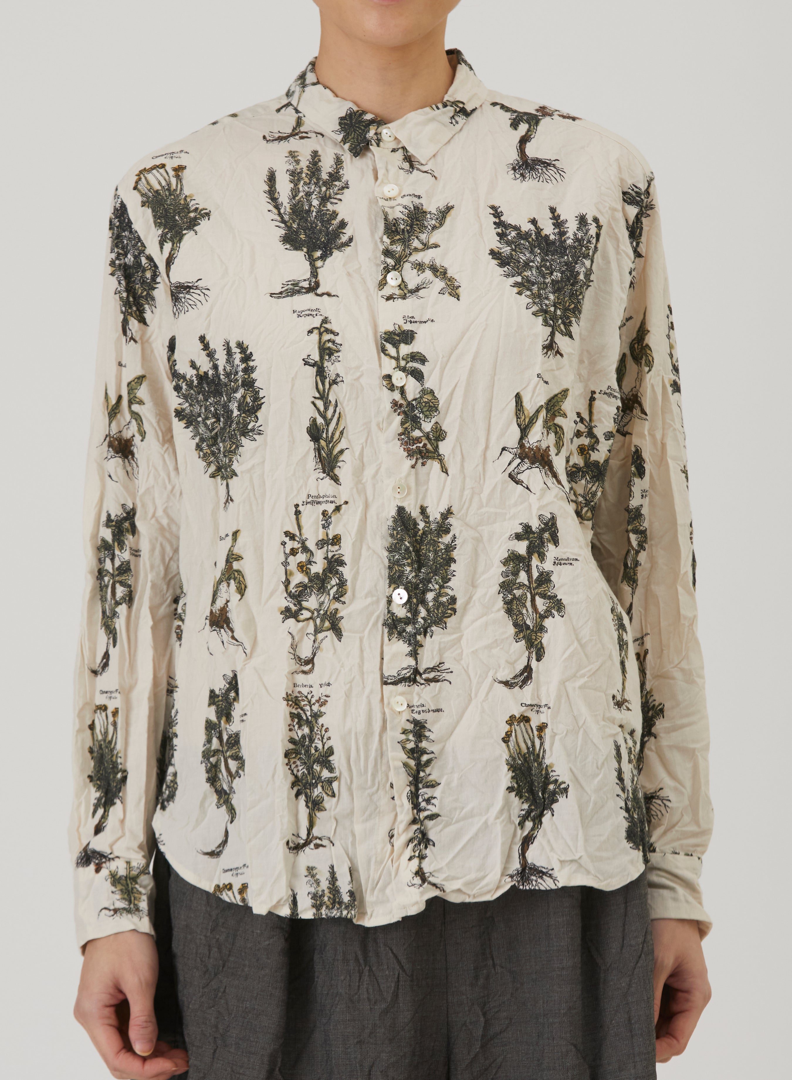pas de calais | Relax Herbal Print Shirt