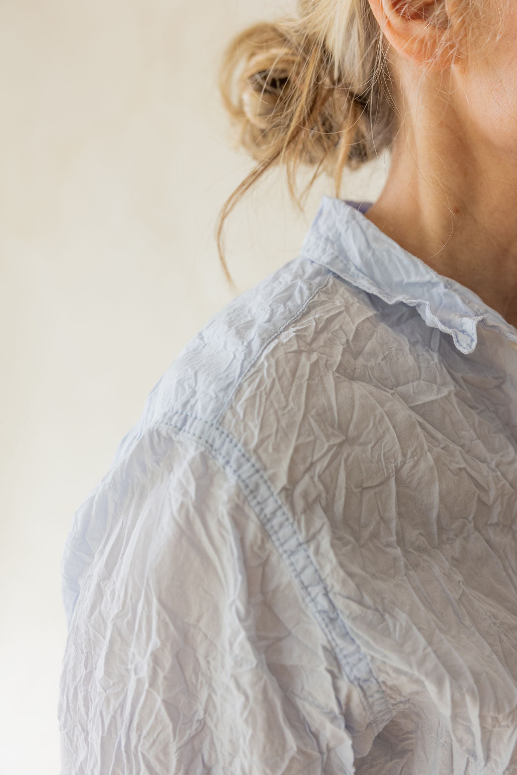 Pas de Calais | Washed Cotton Crinkle Classic Shirt