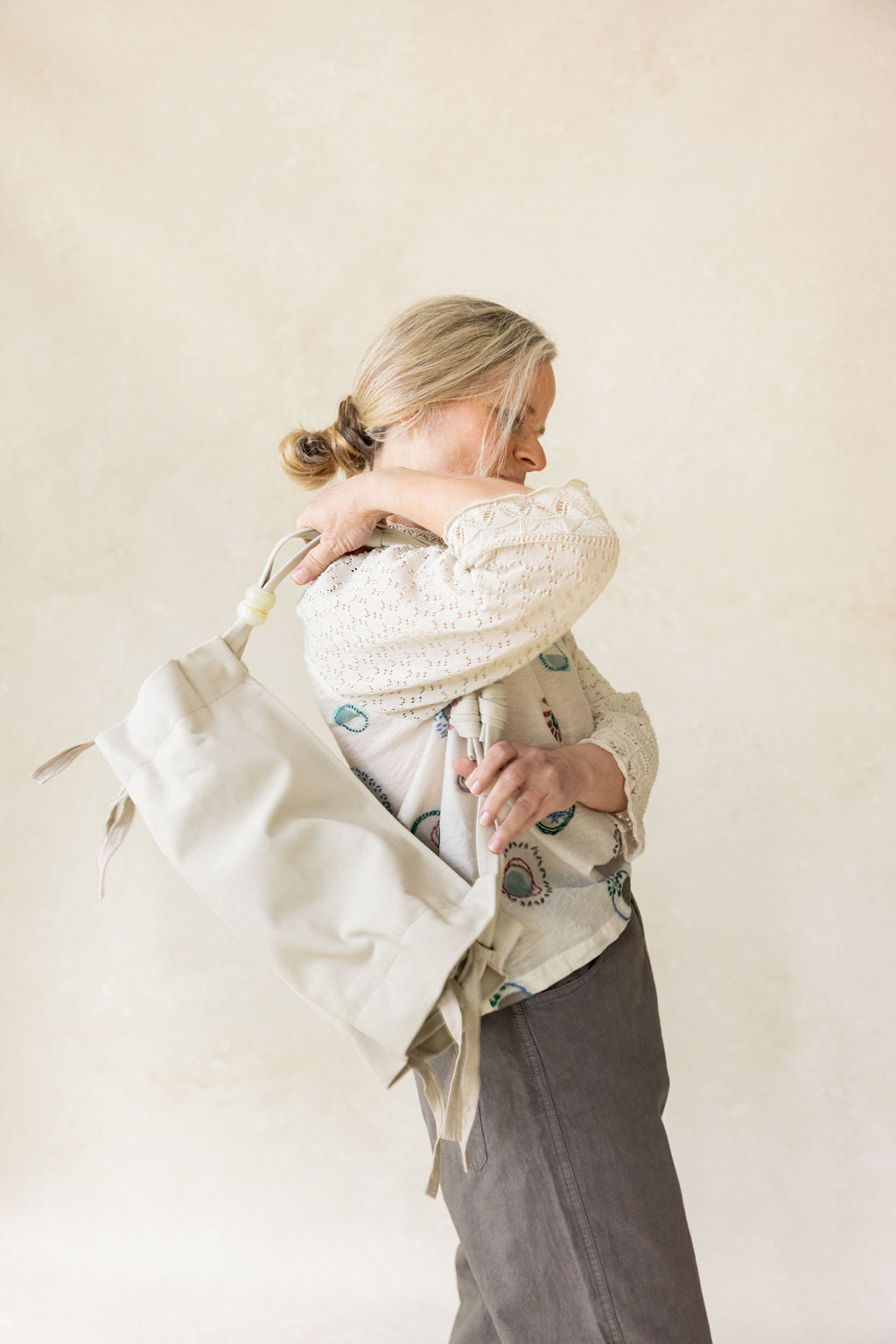 Kamaro'an | Fisherman Canvas Bag with Jade 55"x15"