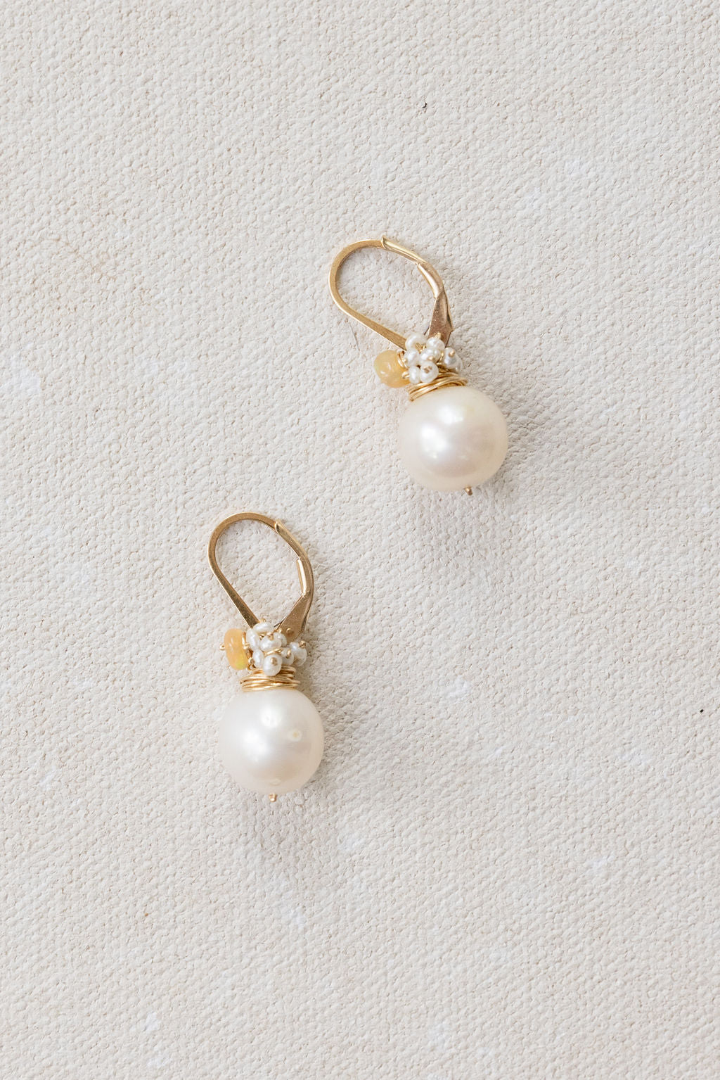 River Song | Round Baroque Pearl Fringe Earrings