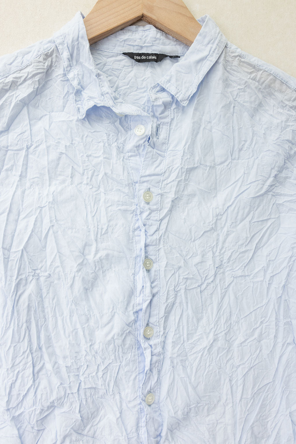 Pas de Calais | Washed Cotton Crinkle Classic Shirt