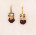 River Song | Garnet Heart Fringe Earrings