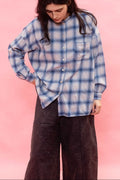 sula | Button Thru Shirt Brushed Cotton Shadow Check