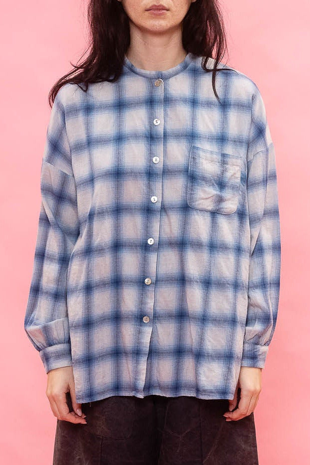 sula | Button Thru Shirt Brushed Cotton Shadow Check