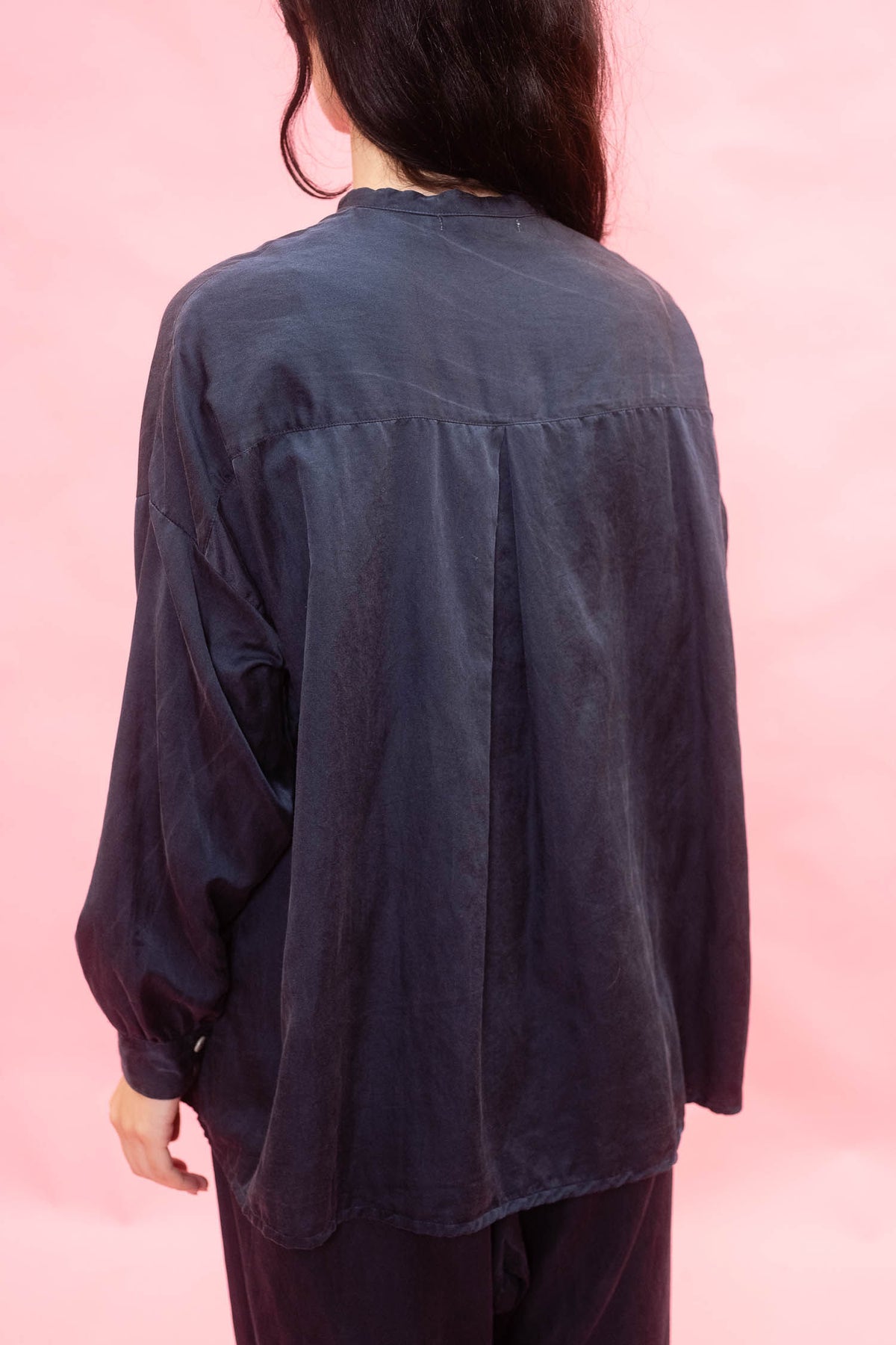 sula | Button Thru Shirt Silk Cotton Satin