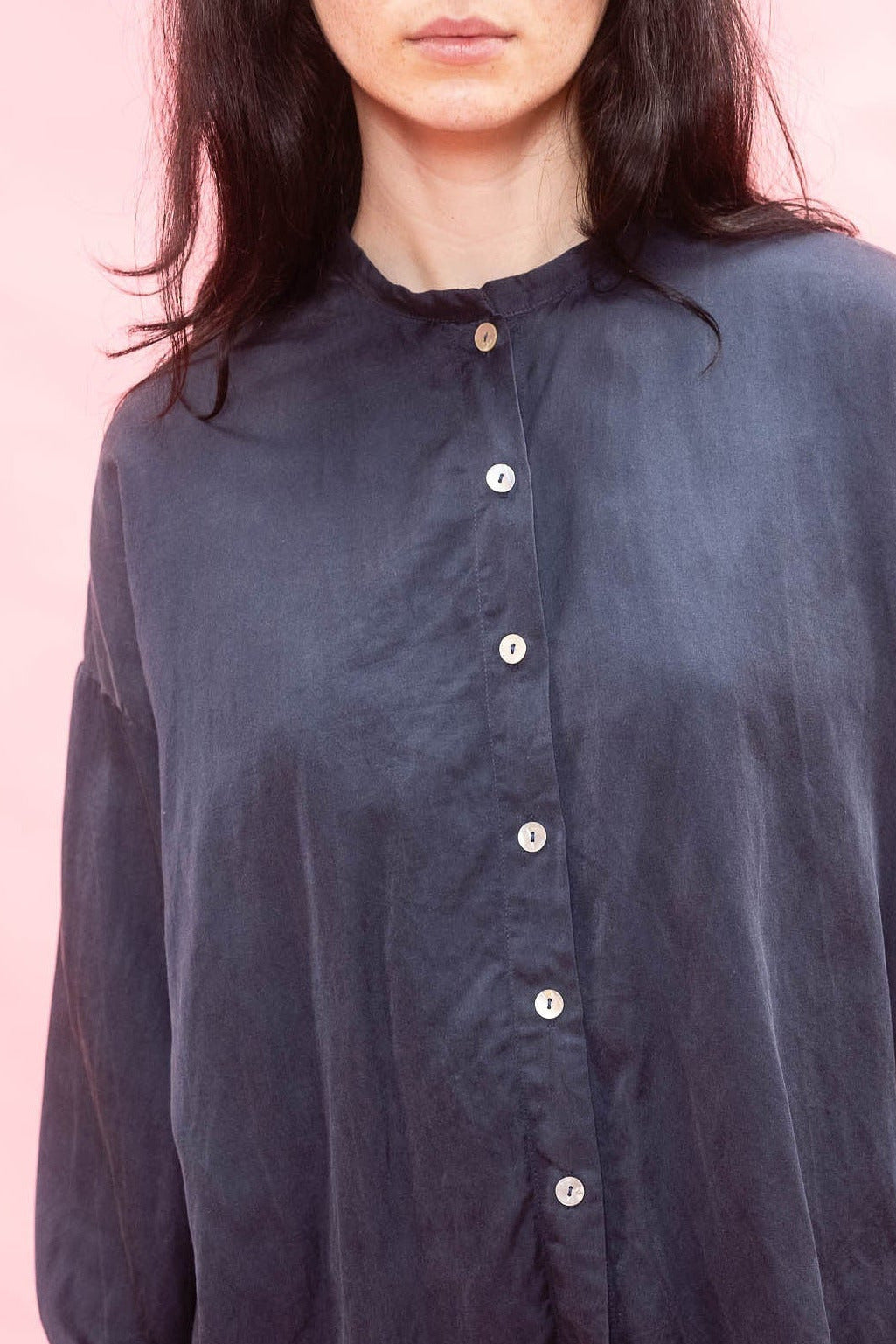 sula | Button Thru Shirt Silk Cotton Satin