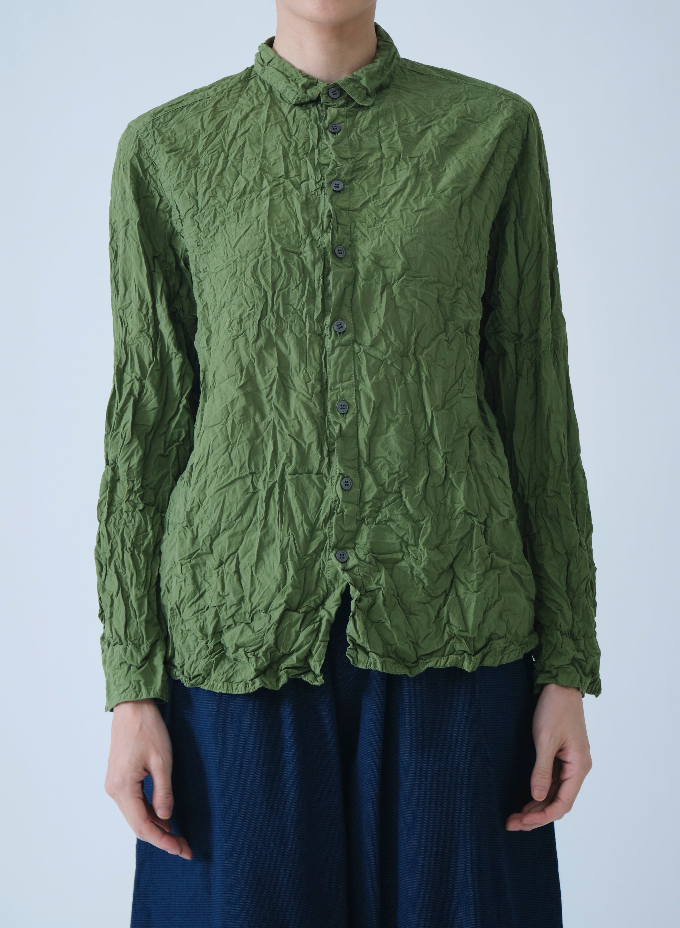 Pas de Calais | Washed Cotton Crinkle Classic Shirt